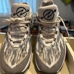 Cream and Black Athletic Shoes size 12